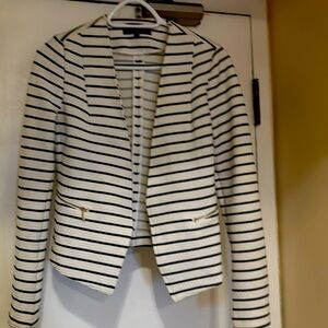 Women’s striped blazer, white and black, size small, Dynamite